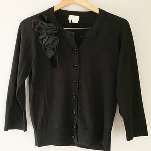Kate Spade Black Silk Blend Cardigan